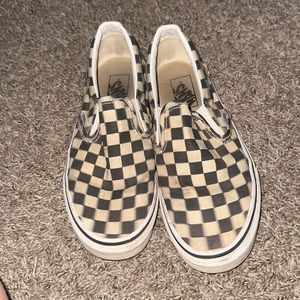 checkered slip on vans